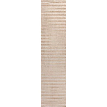 Cole Modern Minimalist Pinstripe High-low Area Rug
